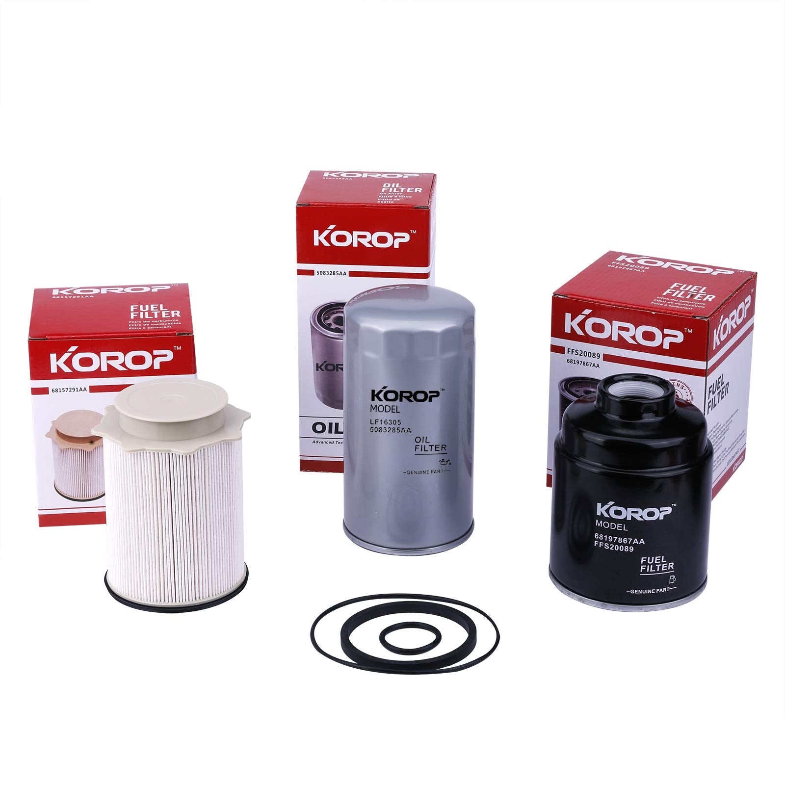 KOROP 6.7 Cummins fuel filter water separator close-up showing clean filtration capability