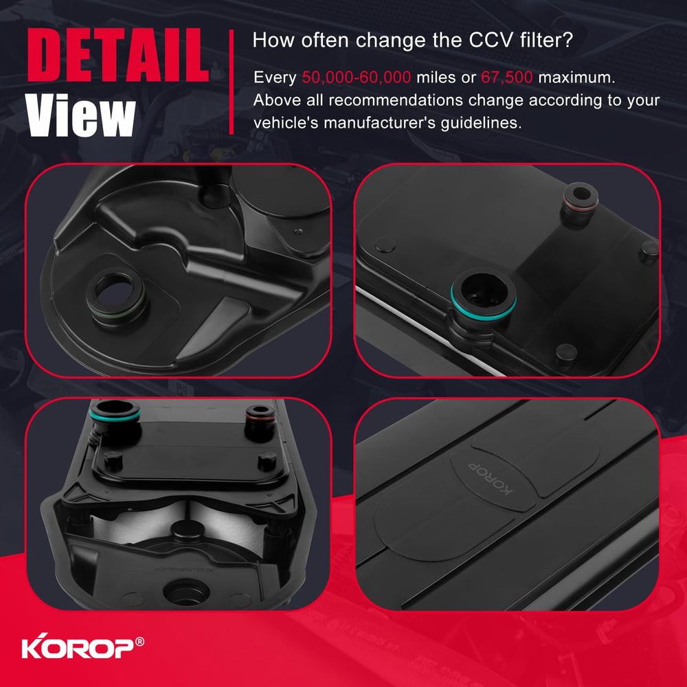 KOROP CCV filter packaging and warranty information