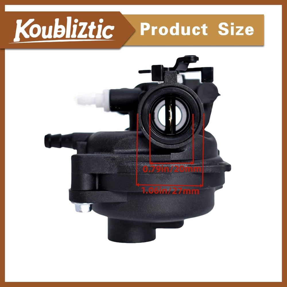 Koubliztic carburetor kit Bolens 21in throat clamps secure fitting