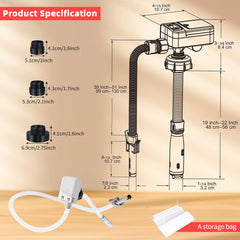 Koulate pump showing auto shut-off feature for spill prevention.