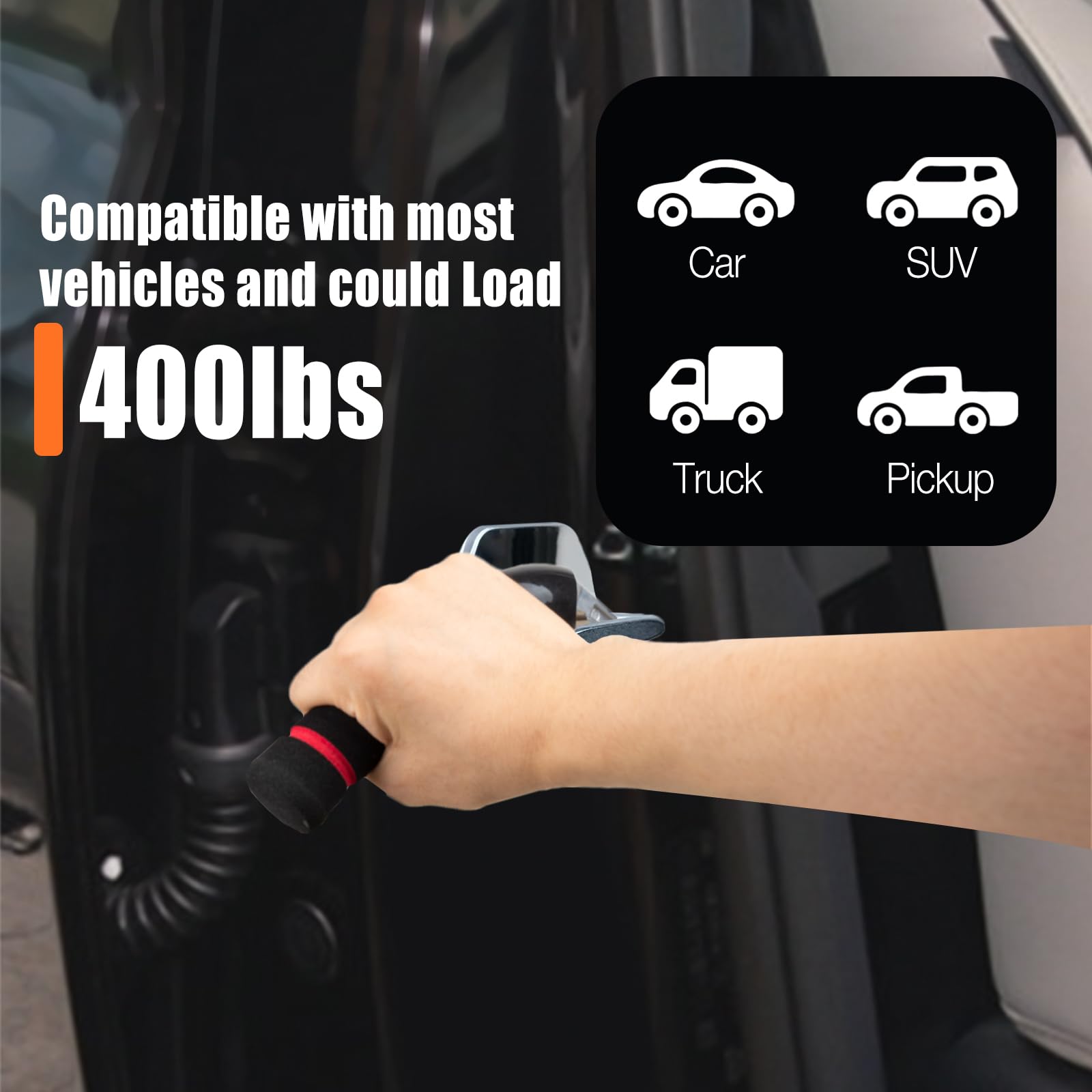 KOUNATSURI handle with 400lbs capacity provides sturdy support