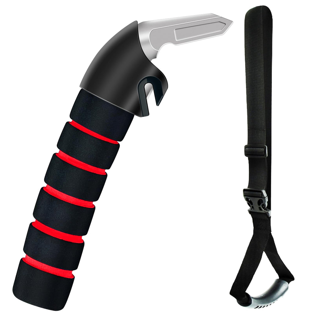 KOUNATSURI car handle assist mounted on red car door for safer entry