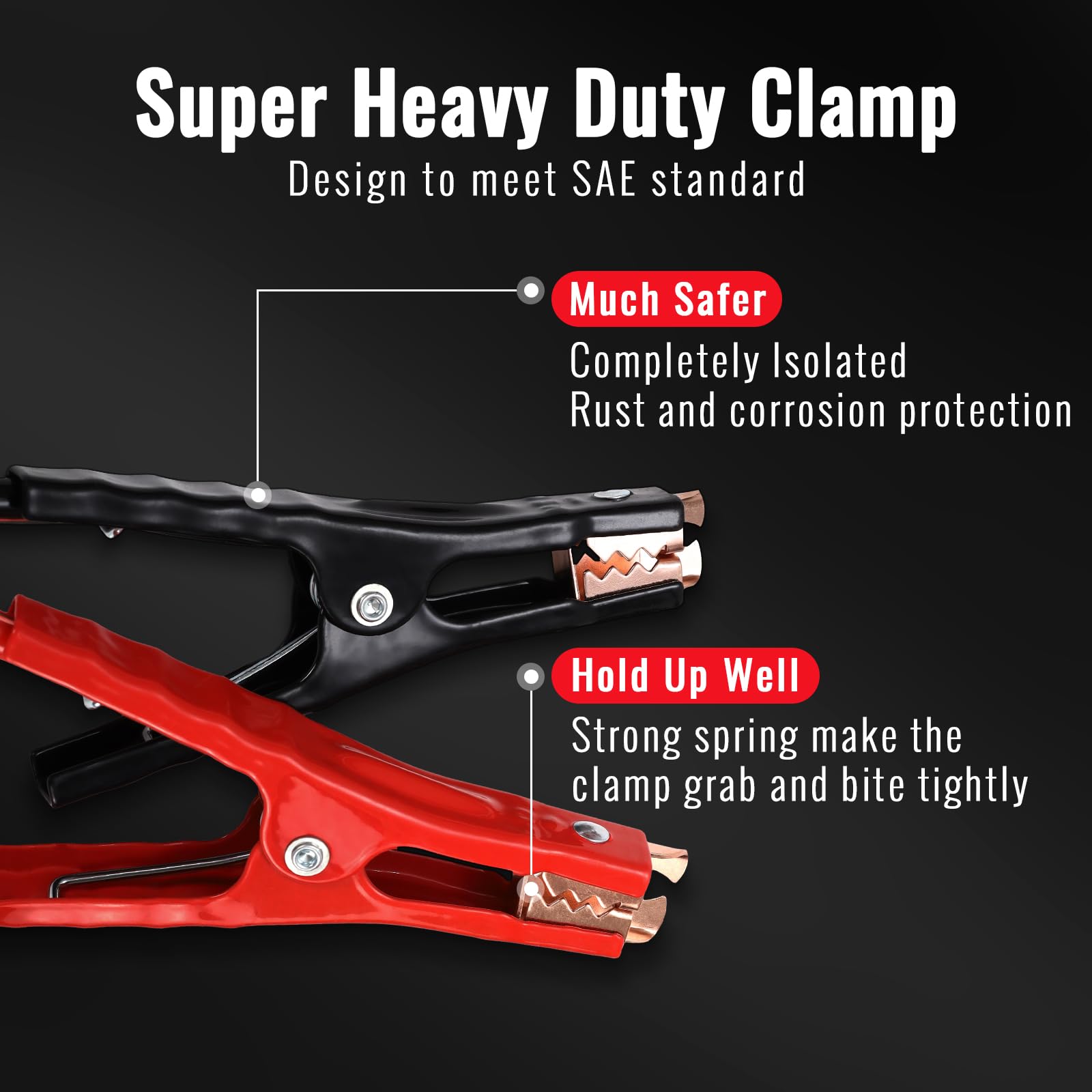KOUPREY jumper cables stay flexible in cold weather