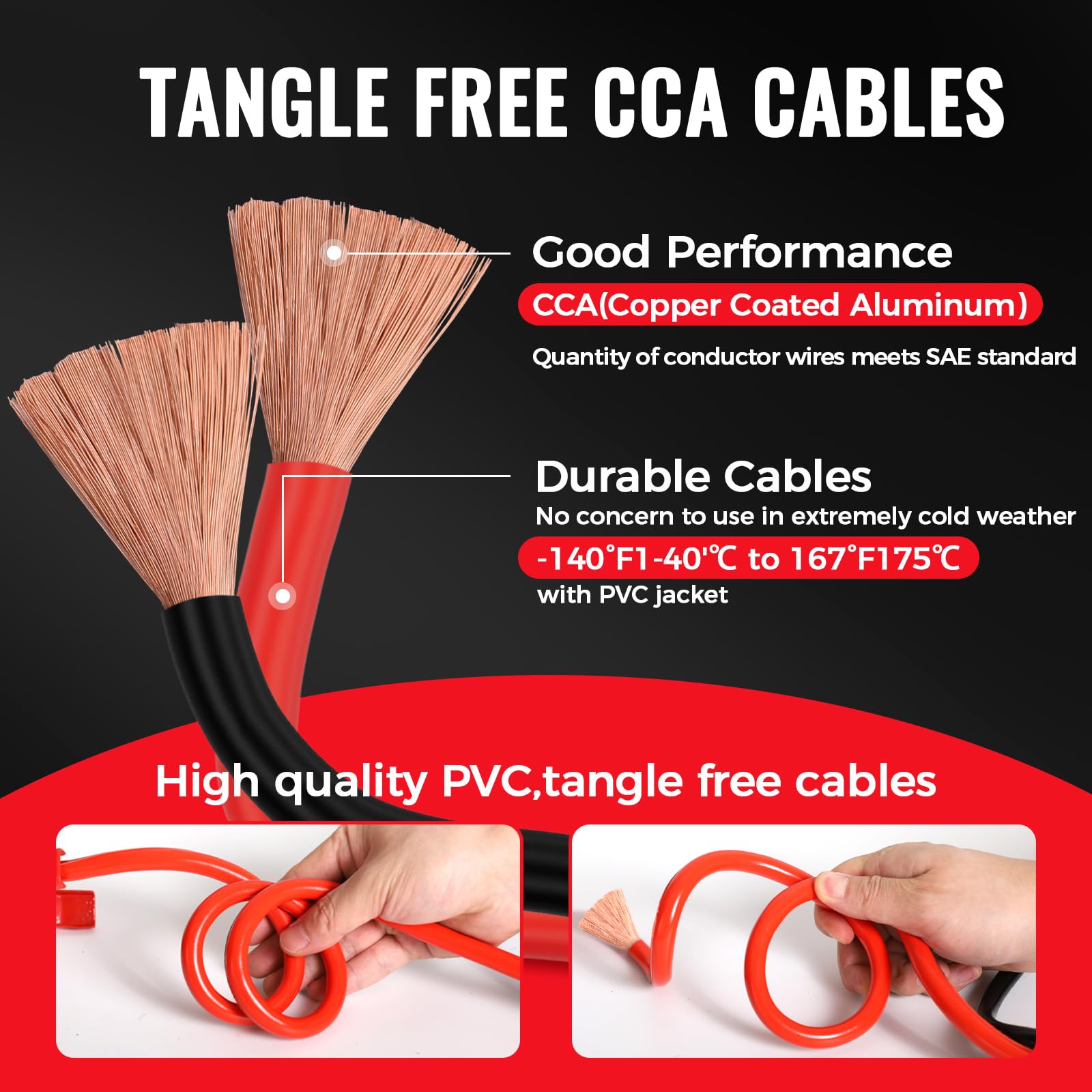 KOUPREY jumper cables in carry bag for easy storage and quick access