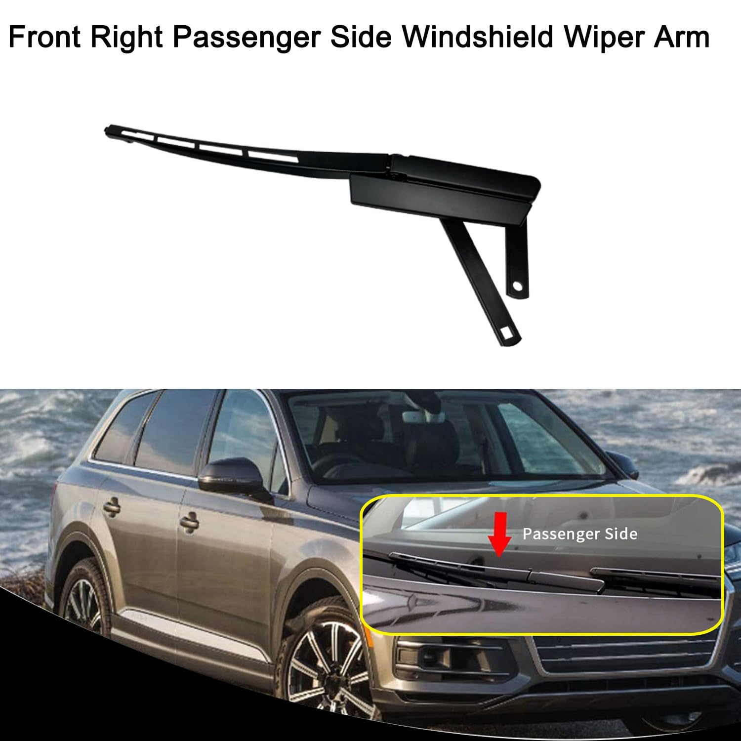 Koxuyim Audi Q7 front-right wiper arm fits replacement numbers for quick swap.