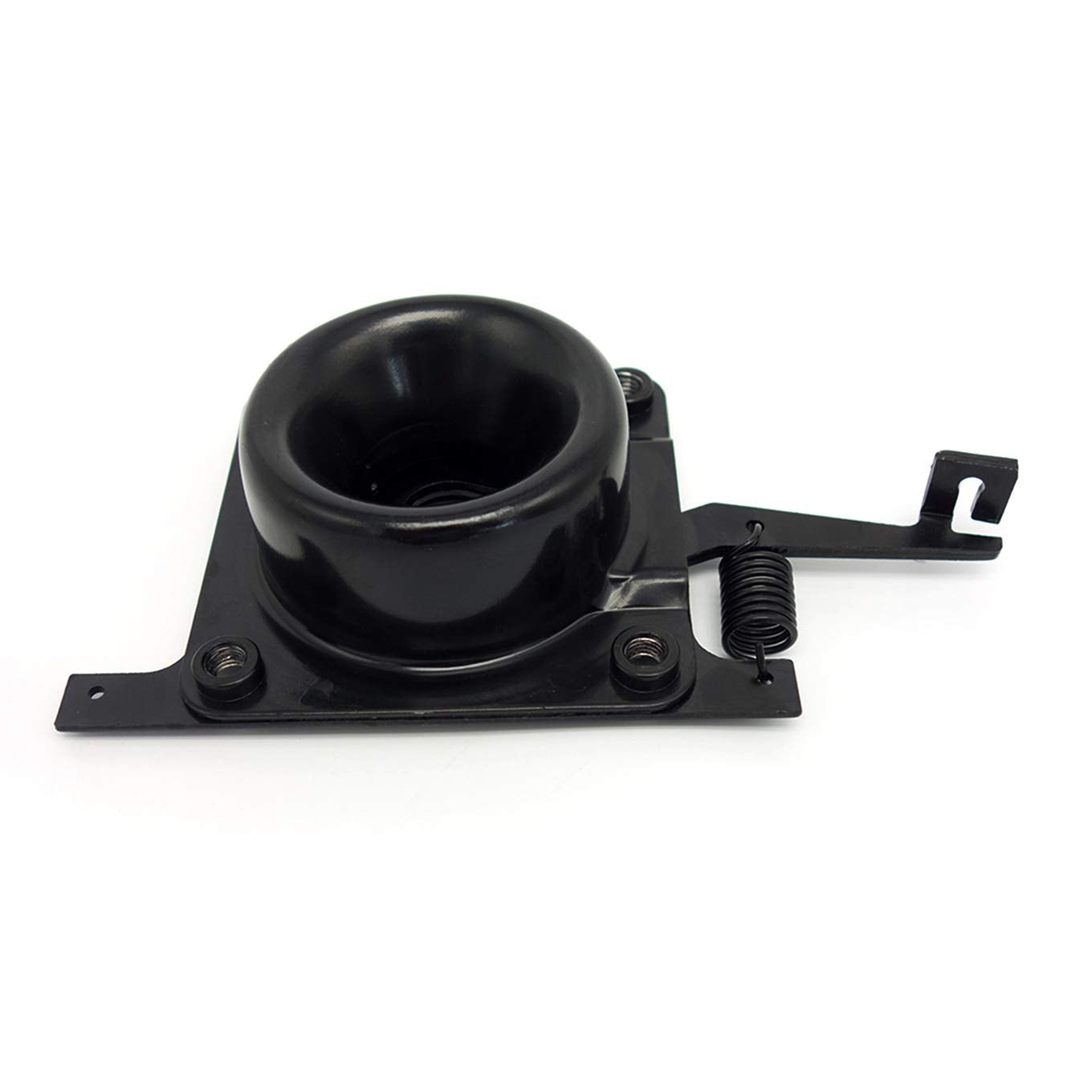 Upper latch closeup showing robust design for secure hood closure