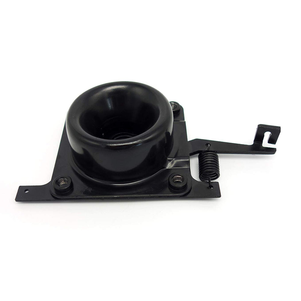 Upper latch closeup showing robust design for secure hood closure