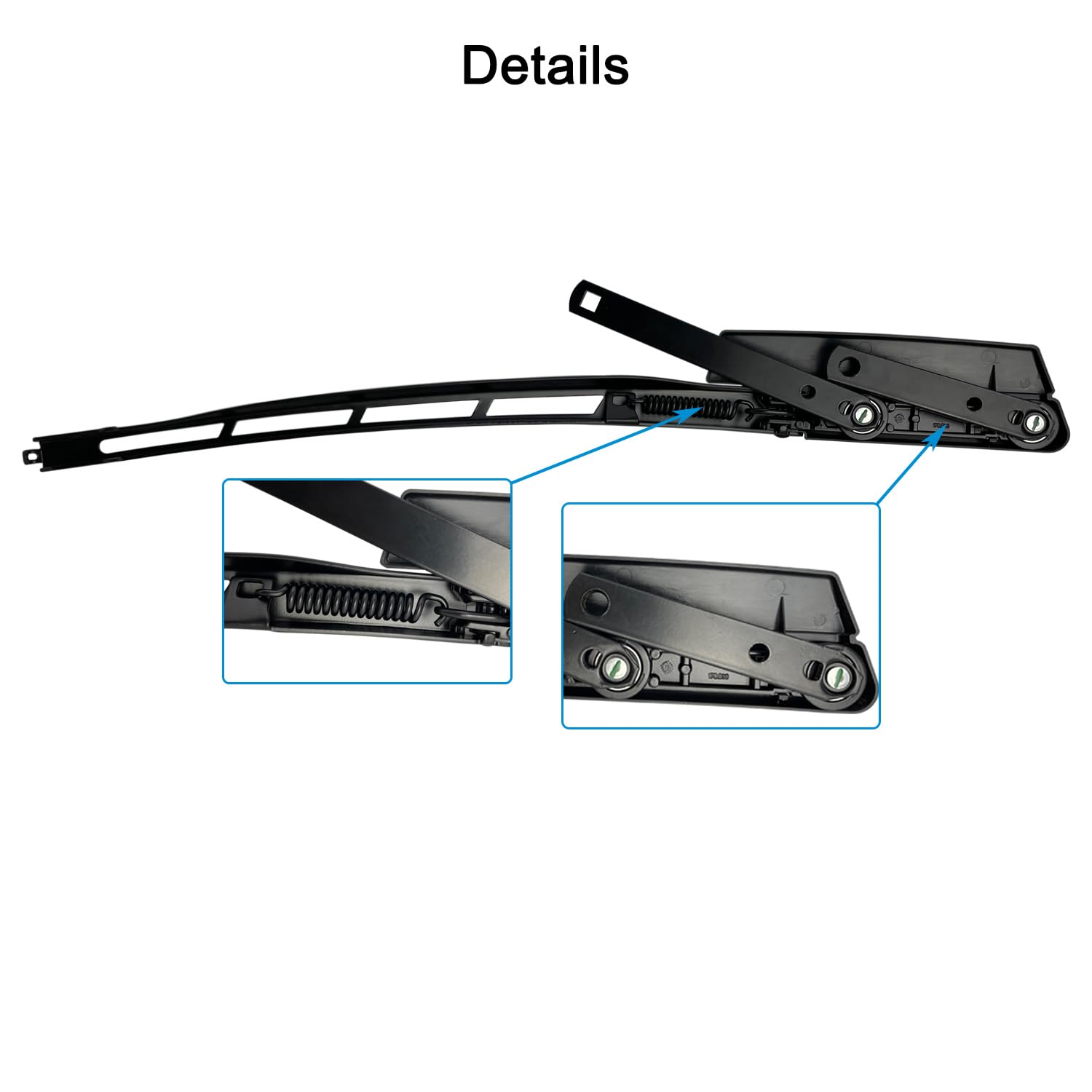 Koxuyim easy installation for Audi Q7 front-right wiper arm; blade mounts before reinstall.