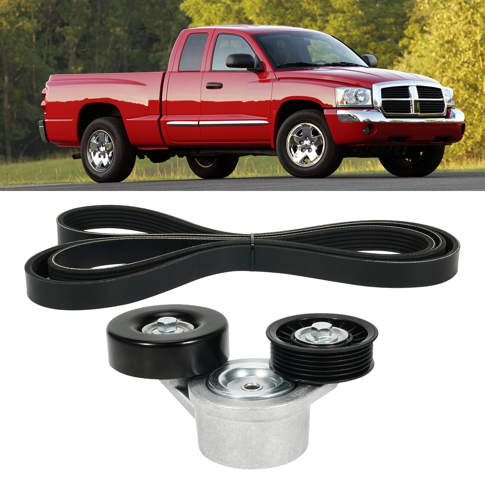 Kozlira drive belt tensioner assembly for Dodge Ram—reliable operation.