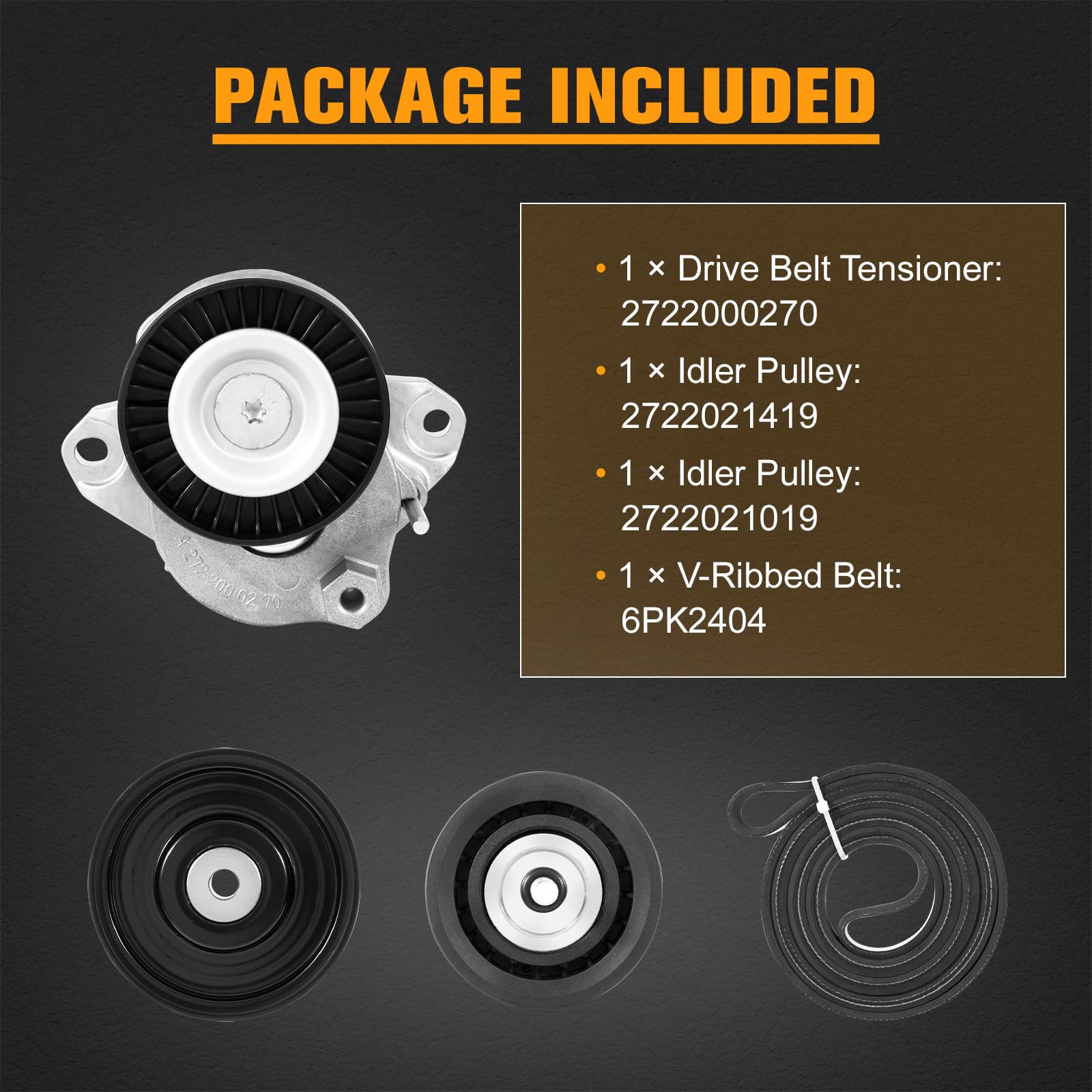 Kozlira Mercedes-Benz compatible idler pulley kit for 2006-2011 models