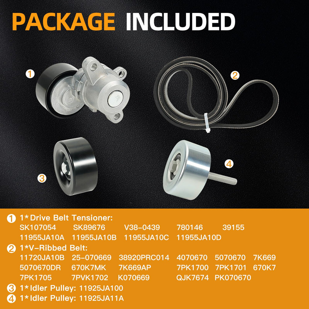 Kozlira serpentine belt kit for Maxima supports reliable belt drive
