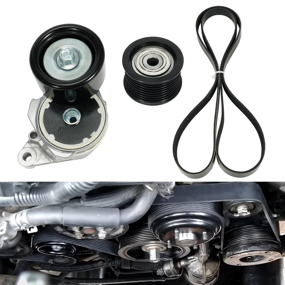 Kozlira serpentine belt tensioner kit assembly for reliable engine accessory drive.