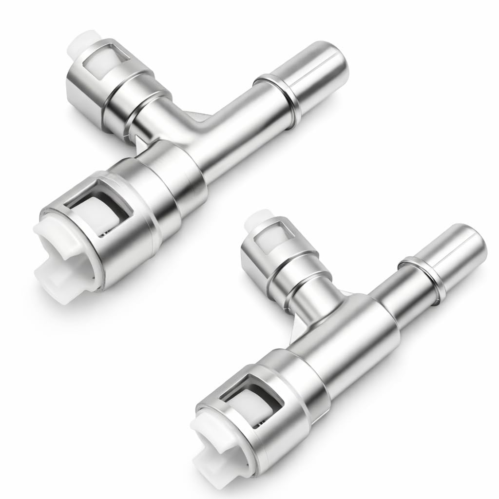 KPALAG aluminum HVAC heater inlet hose tee connector installed on Cadillac Escalade, durable connection.