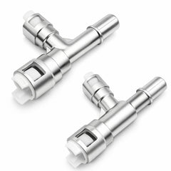 KPALAG aluminum HVAC heater inlet hose tee connector installed on Cadillac Escalade, durable connection.
