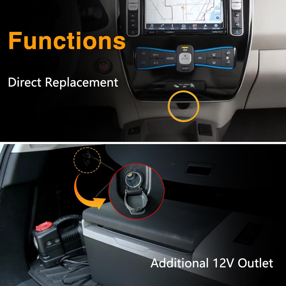 KPALAG back hatch 12V outlet use for additional devices on the go
