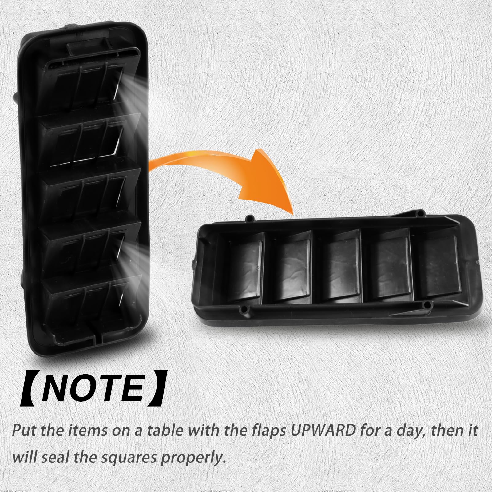 KPALAG back panel air vent relief grille rubber baffle detail demonstrates wear resistance