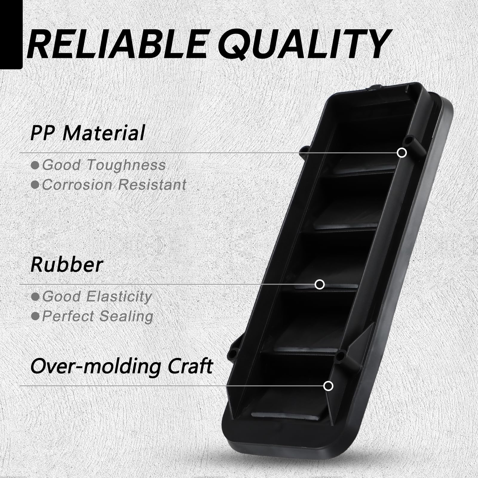 KPALAG back panel air vent relief grille side view highlights robust frame