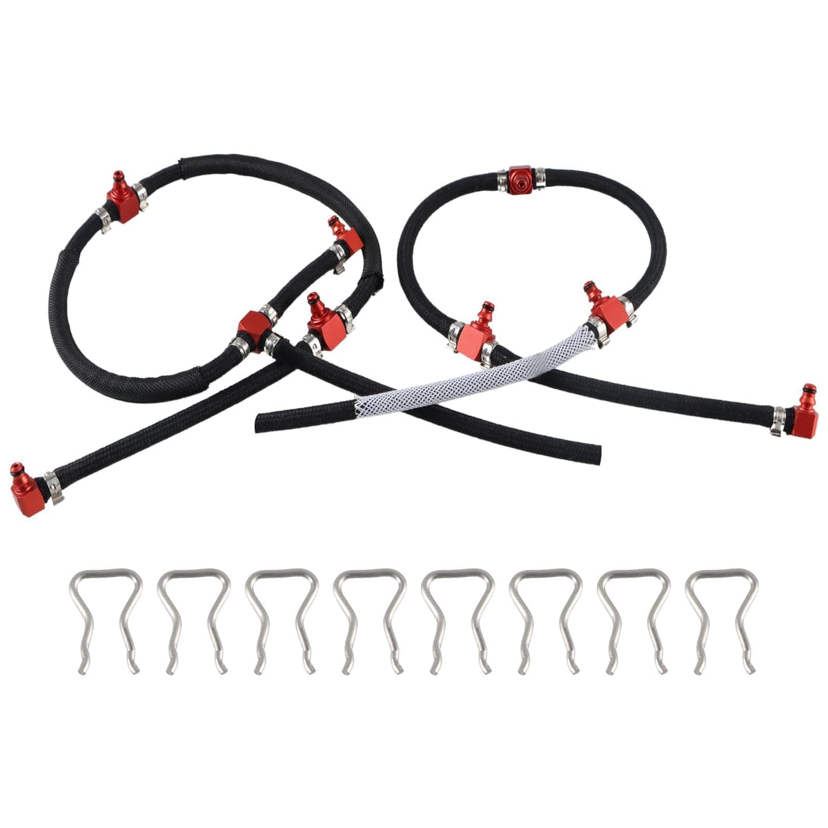 KPALAG diesel fuel return line right assembly with corrosion-resistant aluminum connectors.