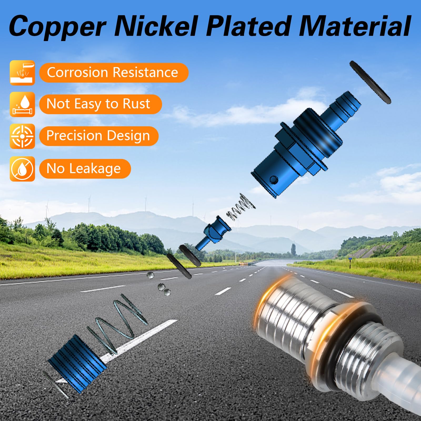 KPALAG EFI Fuel Check Valve Assembly side view highlighting durable design for steady fuel delivery.