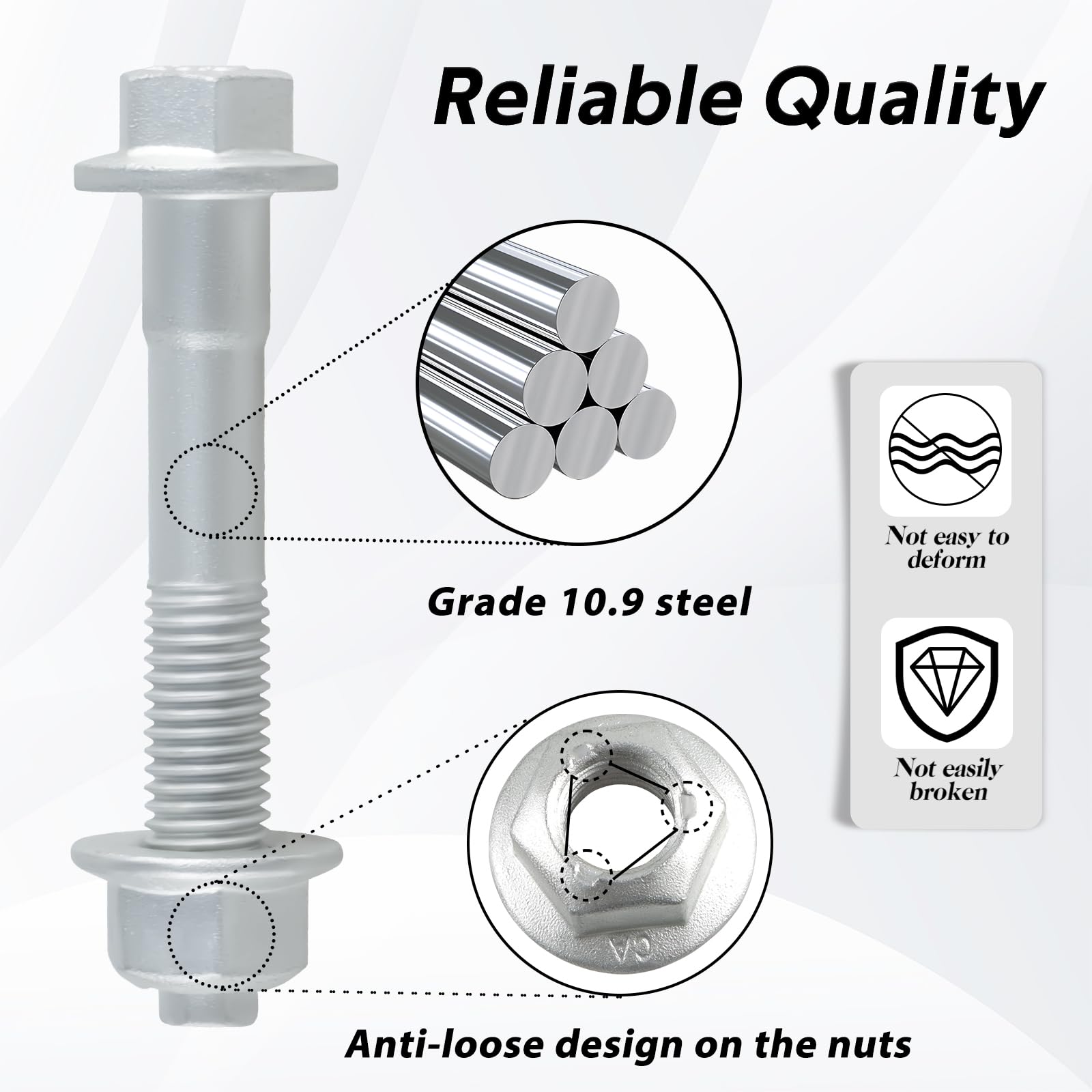 KPALAG grade 10.9 steel construction ensures durable hardware
