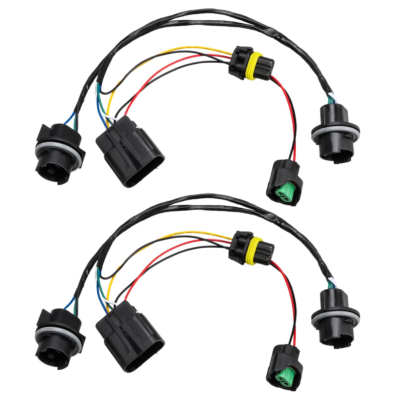 KPALAG headlight wiring harness front-left view with plug-ready connector for Silverado.
