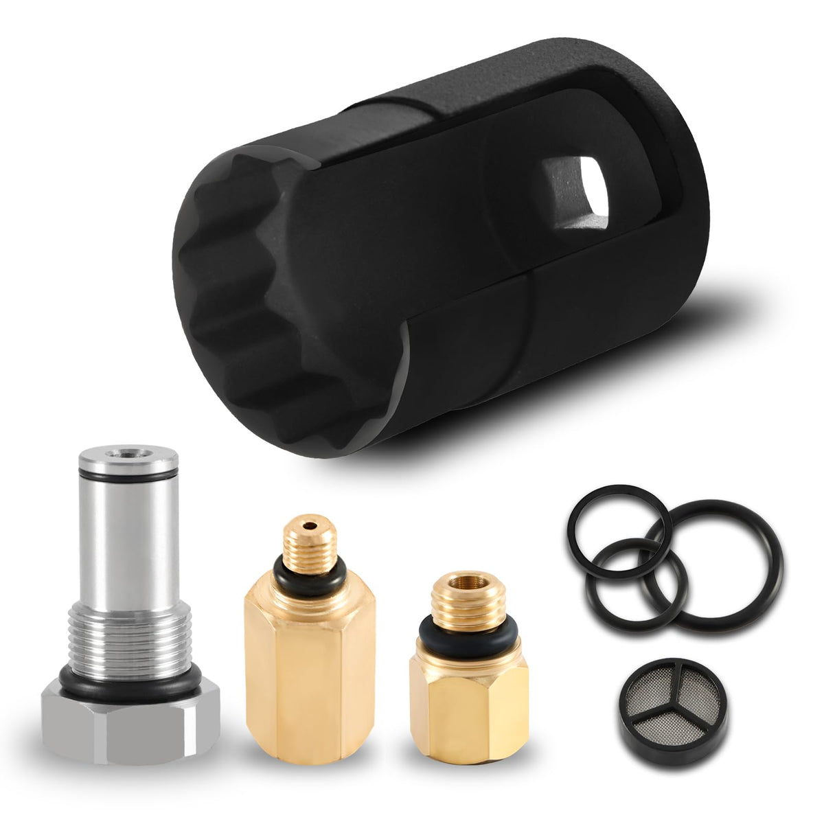 KPALAG high-pressure oil pump tool mounted for Ford 6.0L testing and inspection