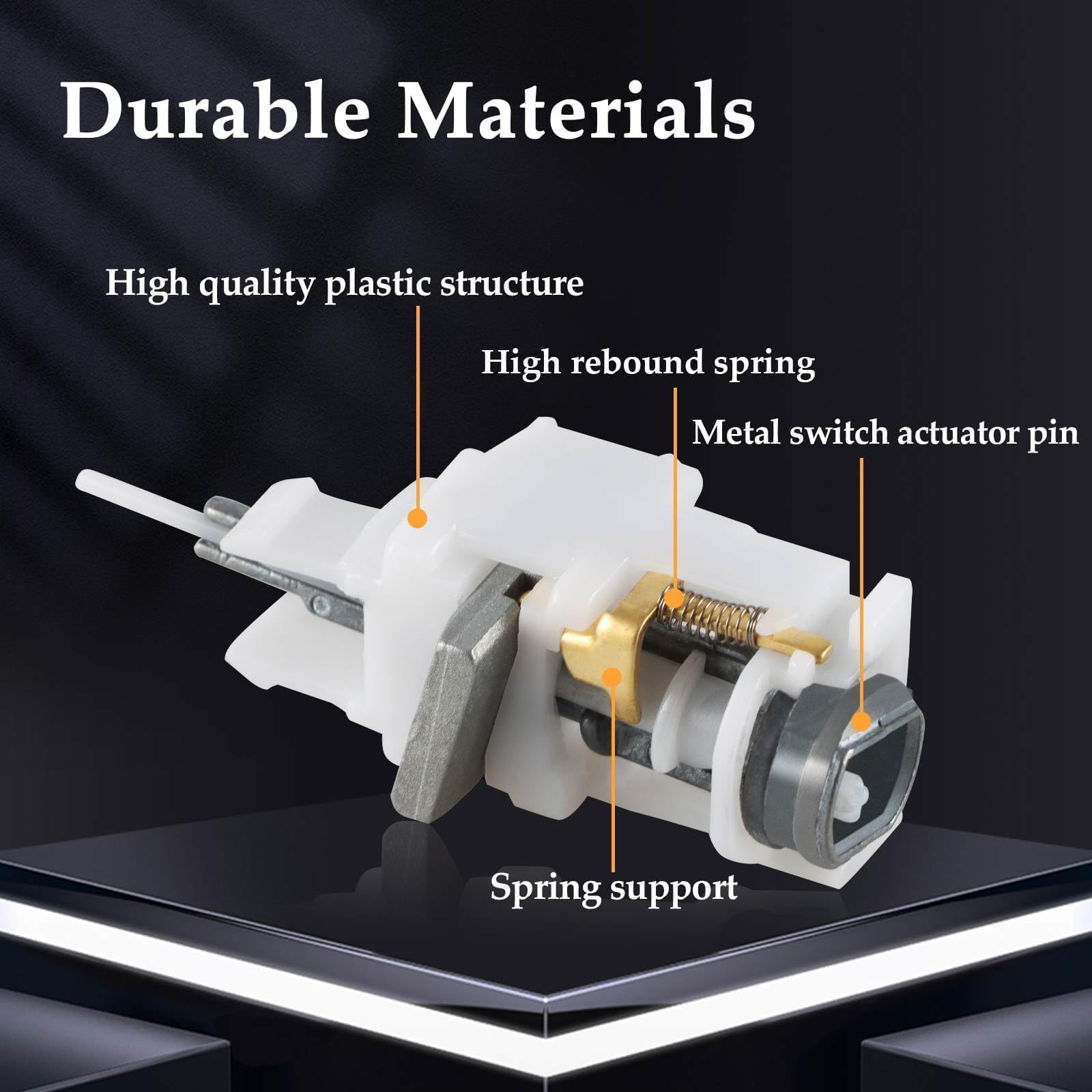KPALAG actuator pin close-up in metal finish highlighting durable construction.