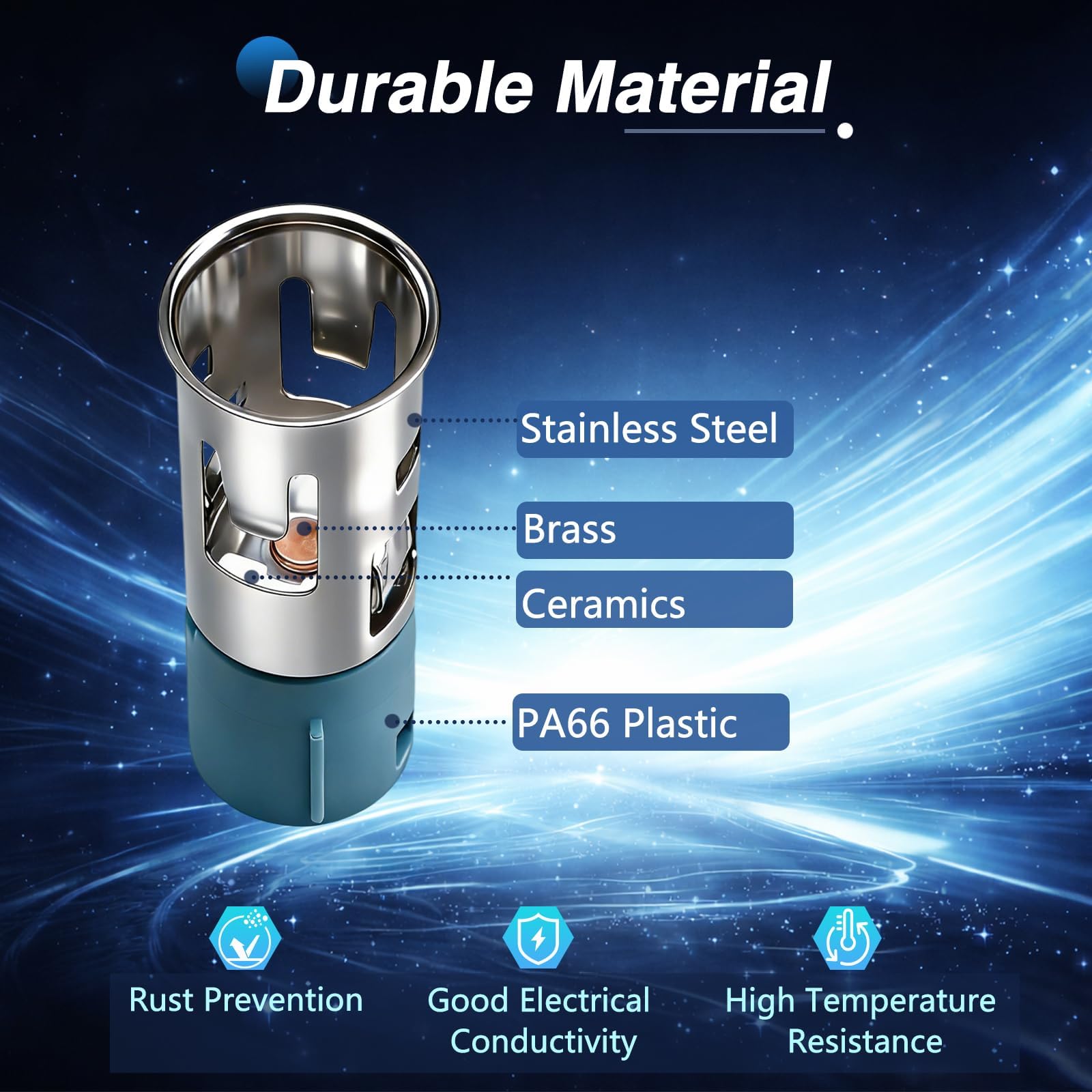 KPALAG PA66 plastic body ensures durable construction