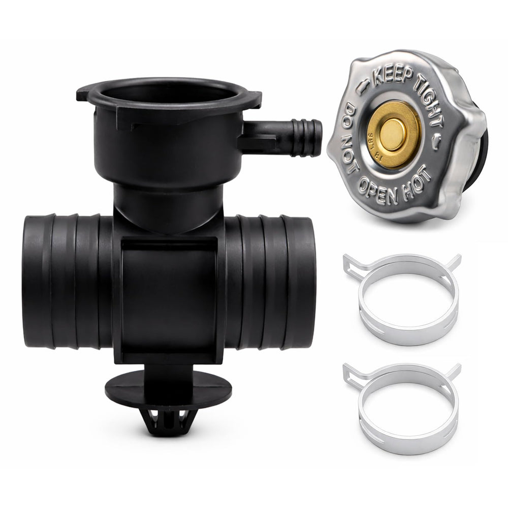 KPALAG radiator coolant filler-neck product shot for versatile vehicle compatibility and upgrade potential