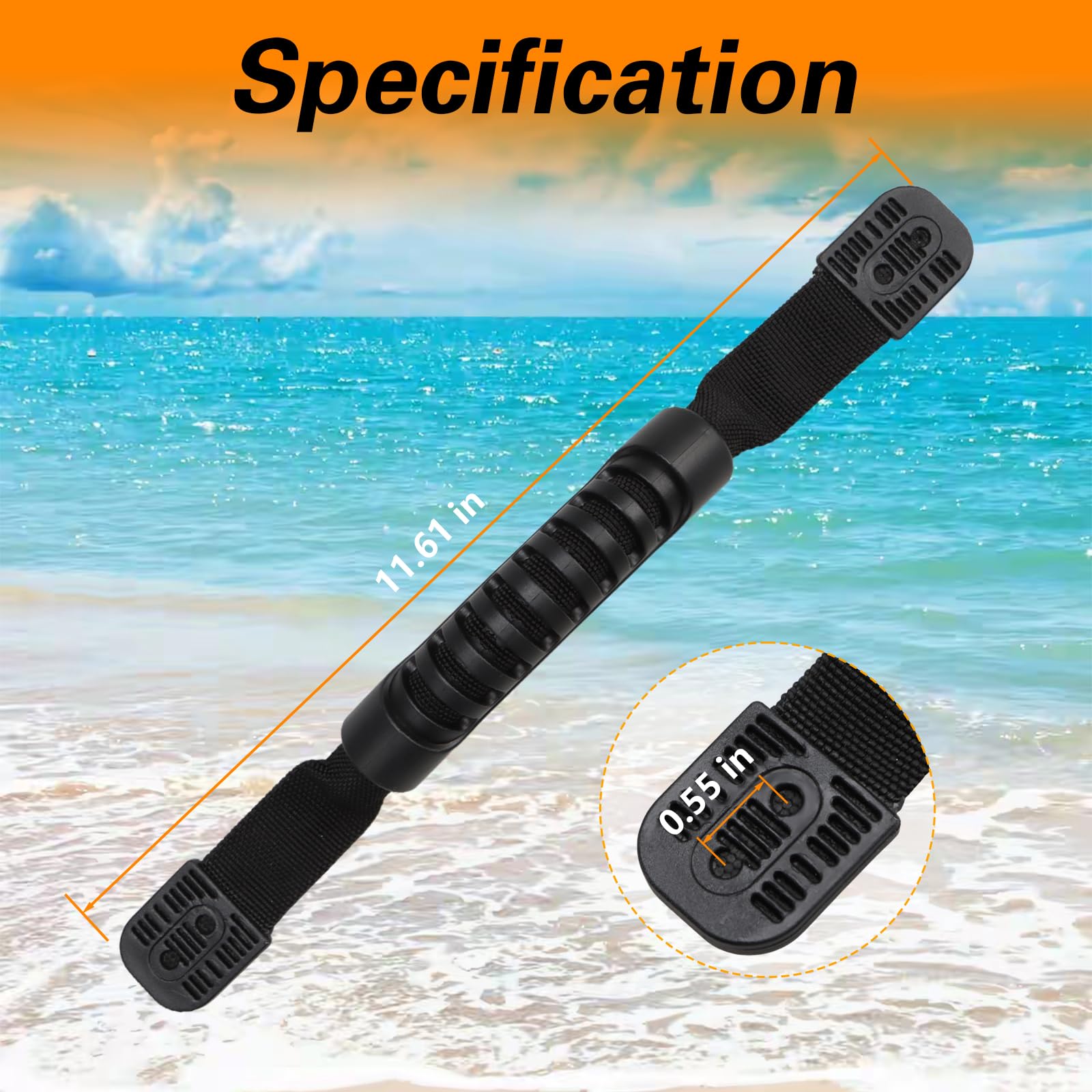 KPALAG rear grip with textured surface for secure grip when wet.