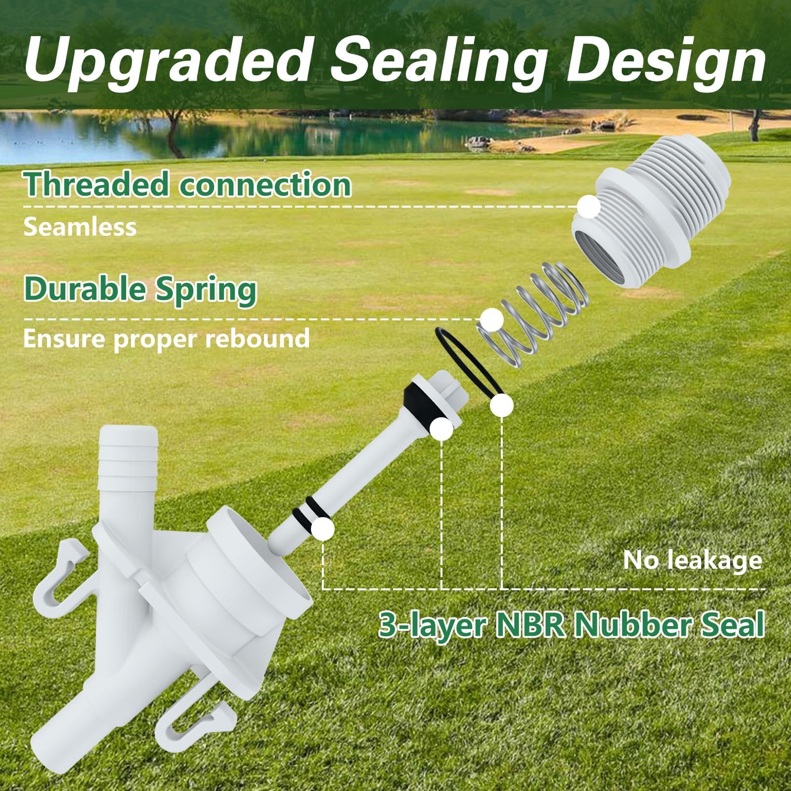 KPALAG valve with dual NBR seals for secure water flow.