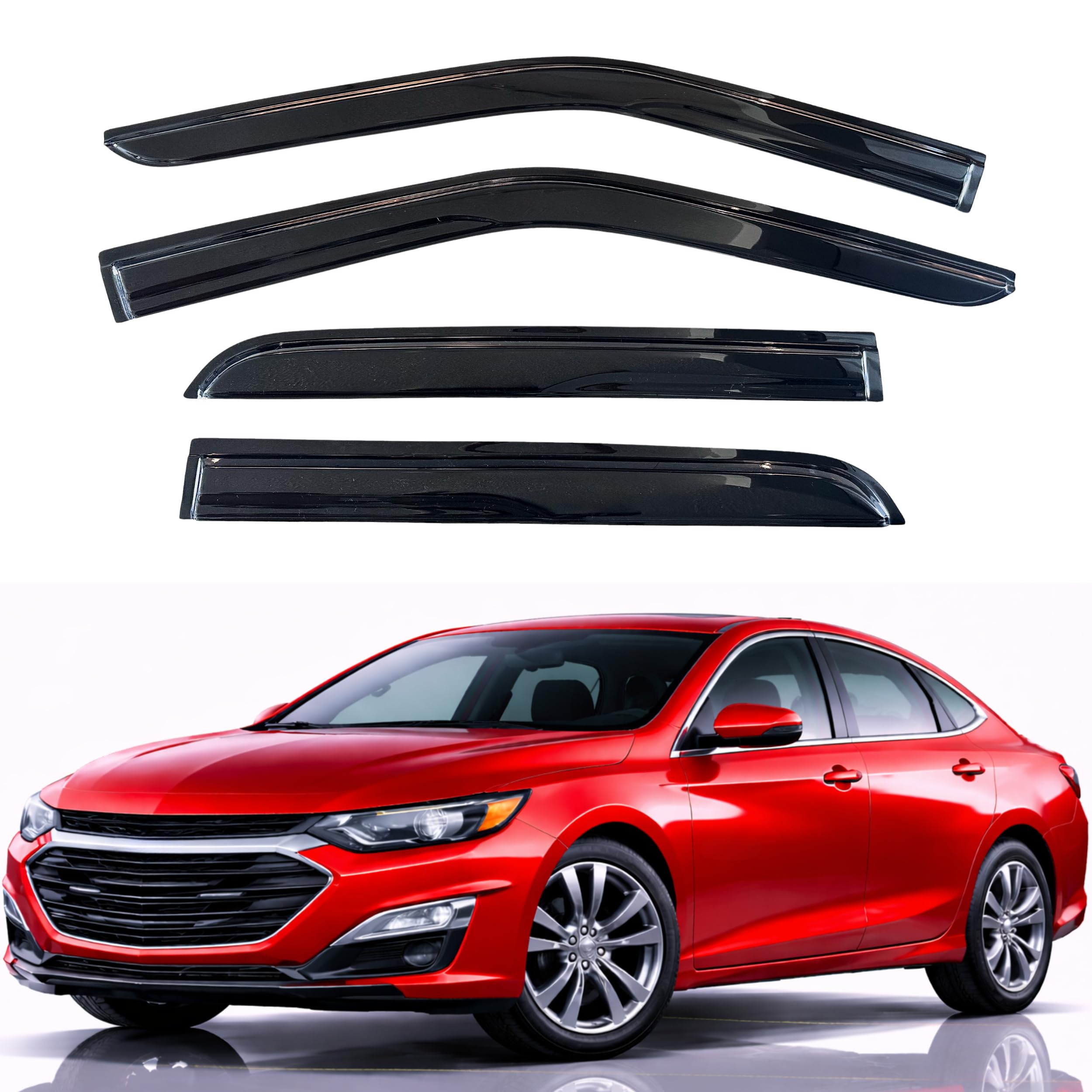 KPY Malibu front-left rain guard allows fresh air while keeping rain out.