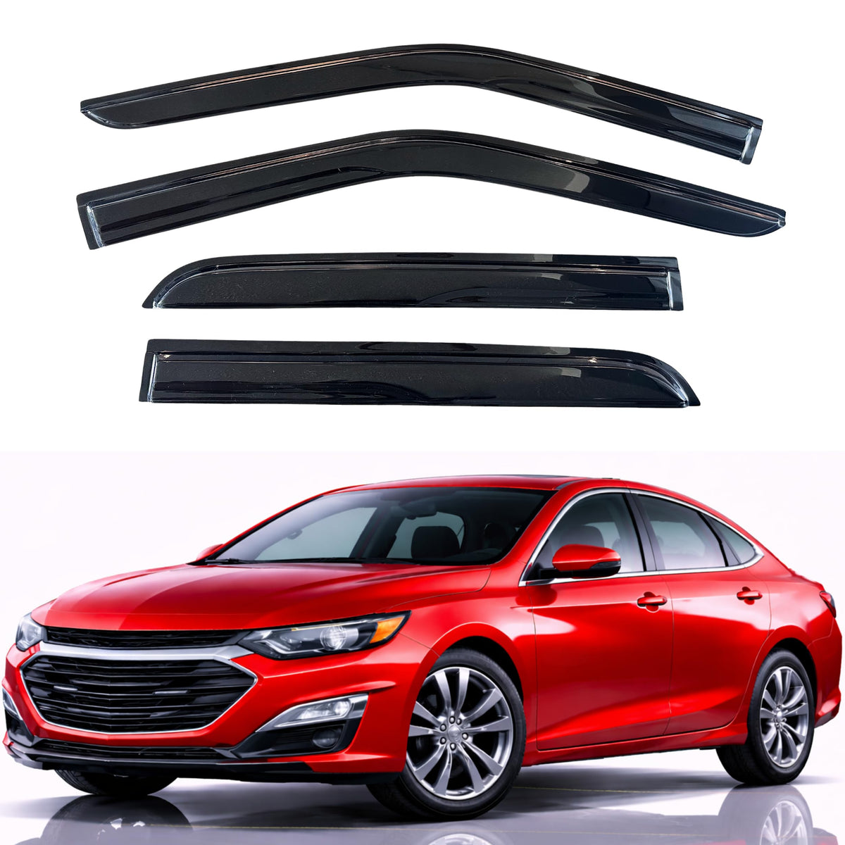 KPY Malibu front-left rain guard allows fresh air while keeping rain out.