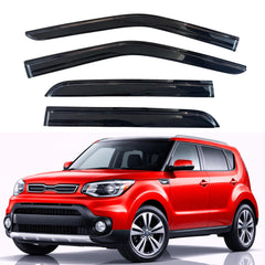 KPY rain guards for Kia Soul 2014–2019 protect windows from rain while letting fresh air flow.