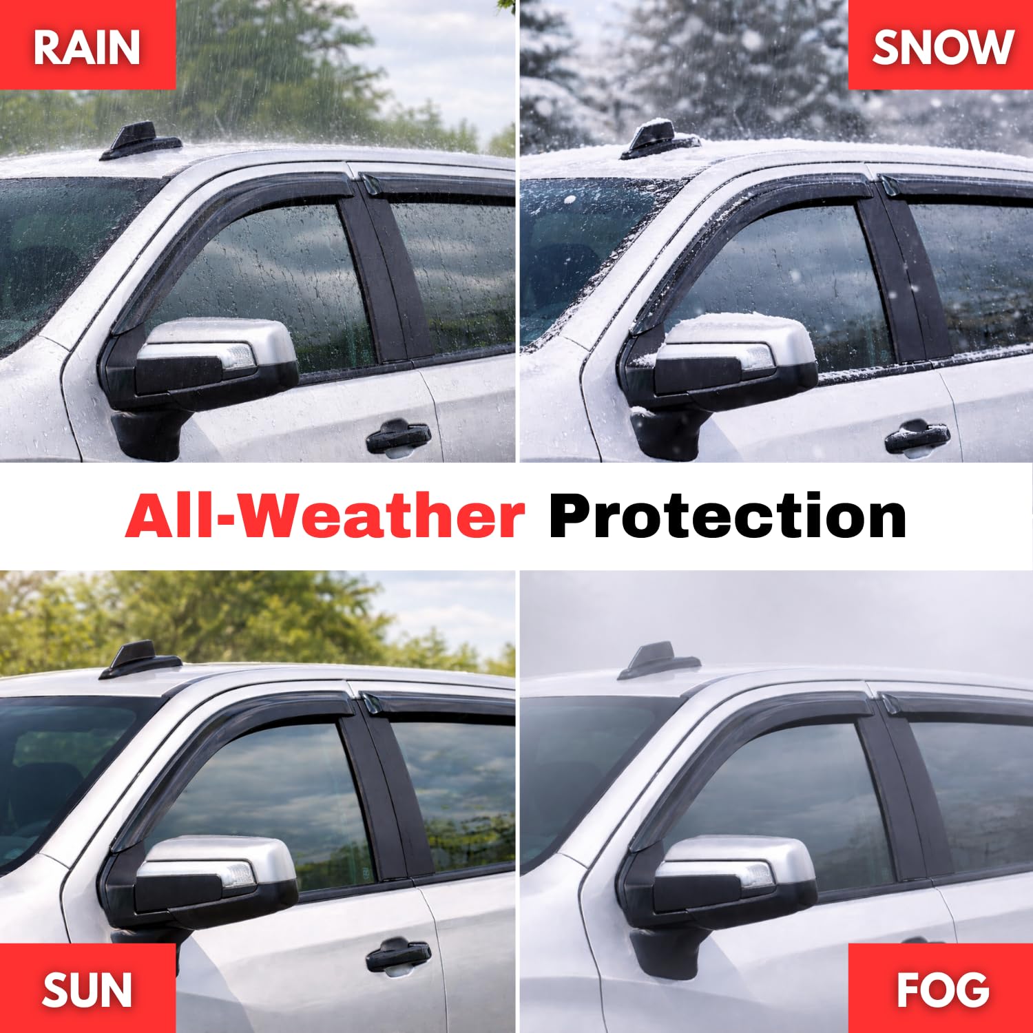 KPY window vent visors keep odors out while inviting air into Kia Soul.