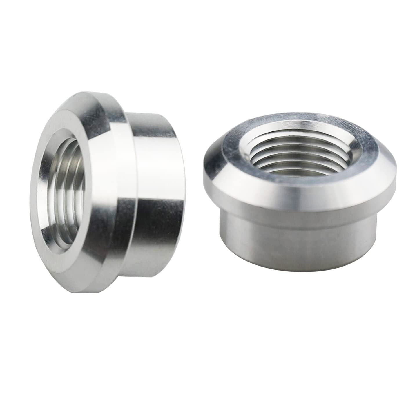KRD PERFORMANCE 2pcs aluminum bung with CNC machined finish, ready for welding for fuel tanks.
