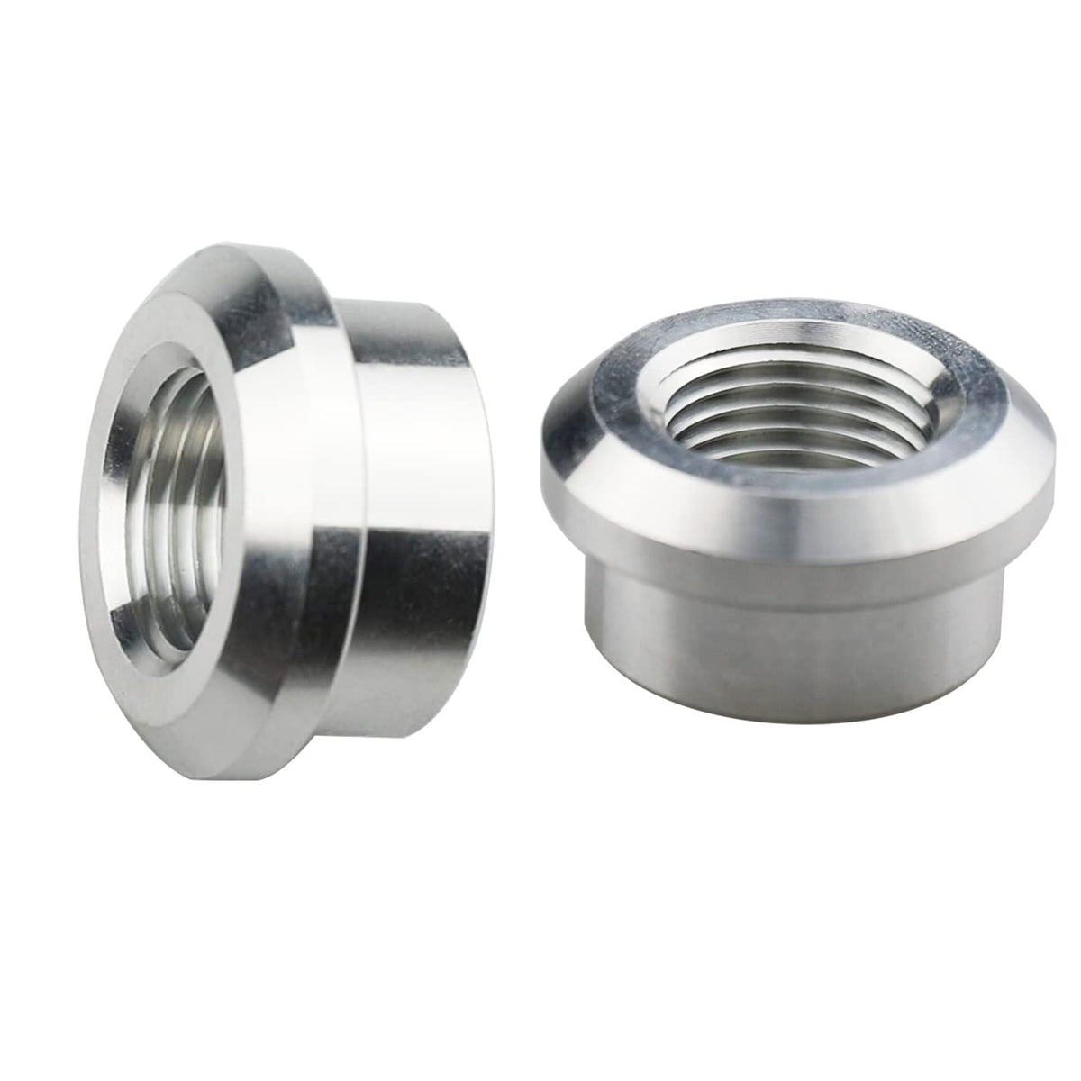 KRD PERFORMANCE 2pcs aluminum bung with CNC machined finish, ready for welding for fuel tanks.