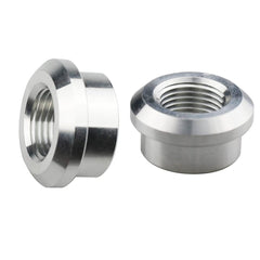 KRD PERFORMANCE 2pcs aluminum bung with CNC machined finish, ready for welding for fuel tanks.