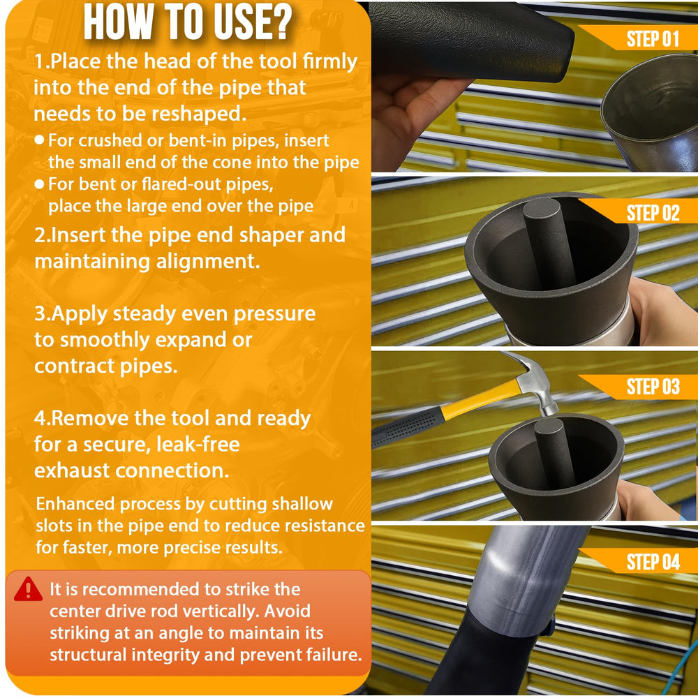 Krenlory 32000 exhaust cone in use expanding pipe ends for fit