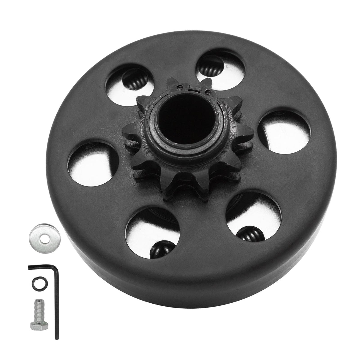 KRGUOD centrifugal clutch front view for easy mounting with 3/4 inch bore