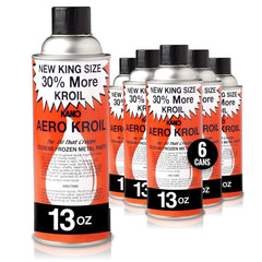 Kroil Aerokroil penetrant spray frees stuck bolts and displaces moisture for metal parts