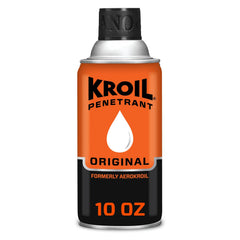KROIL Aerokroil penetrant spray loosening rusted metal surfaces for easier movement