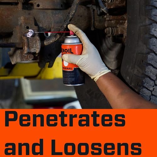 KROIL Aerokroil penetrant on a stubborn bolt loosens rust.