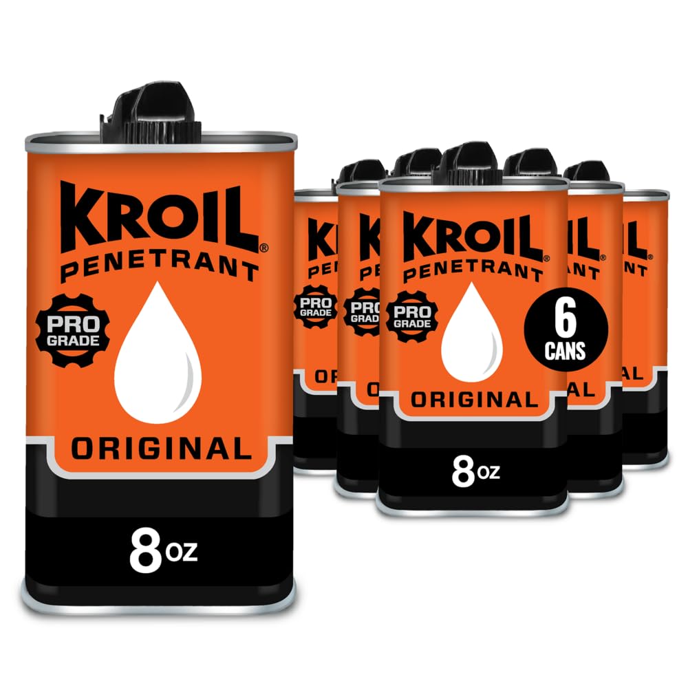 Kroil Original Penetrant in a drip can ready to loosen a rusty bolt.