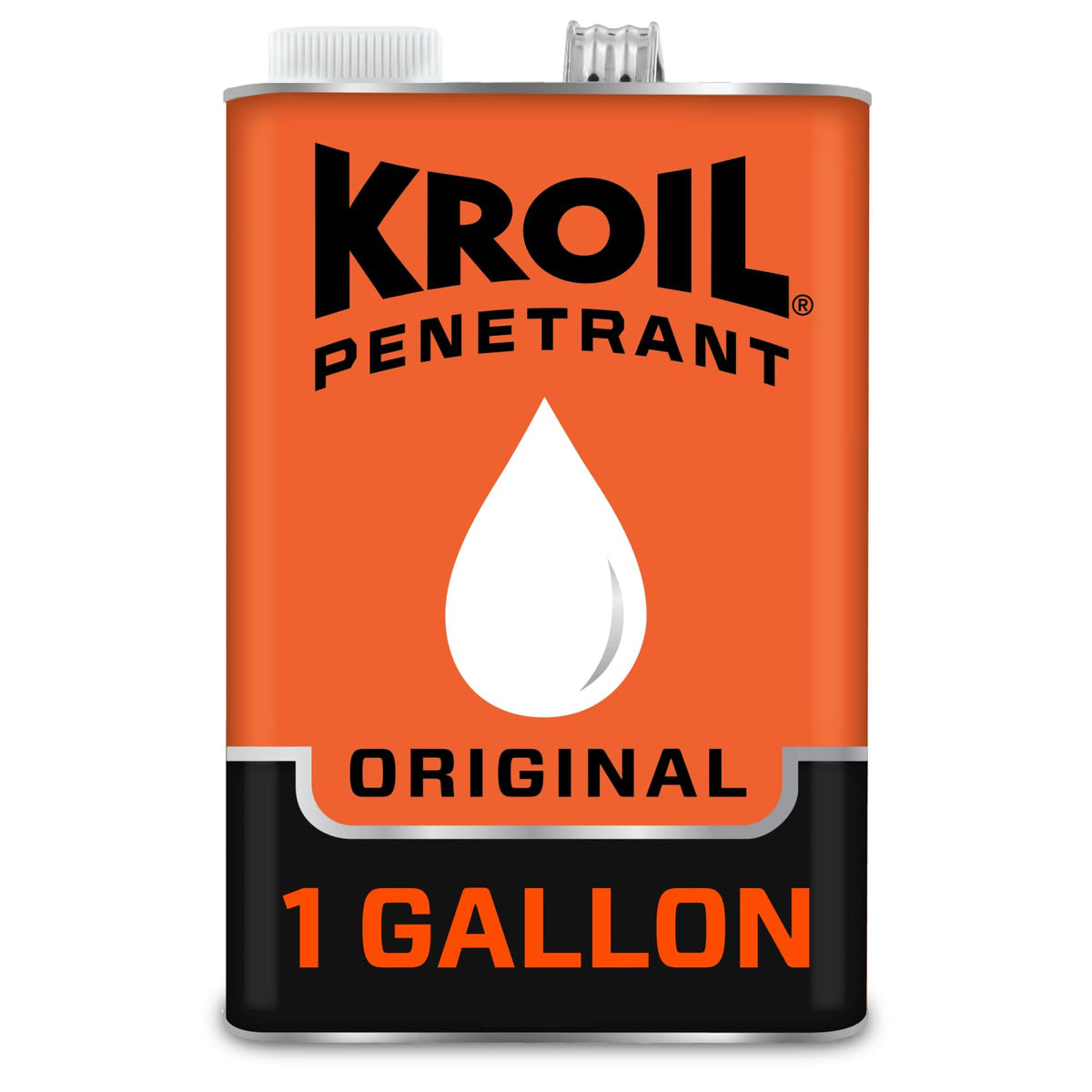 Kroil Original Penetrating Oil can close-up showing label and nozzle for rusted bolts.