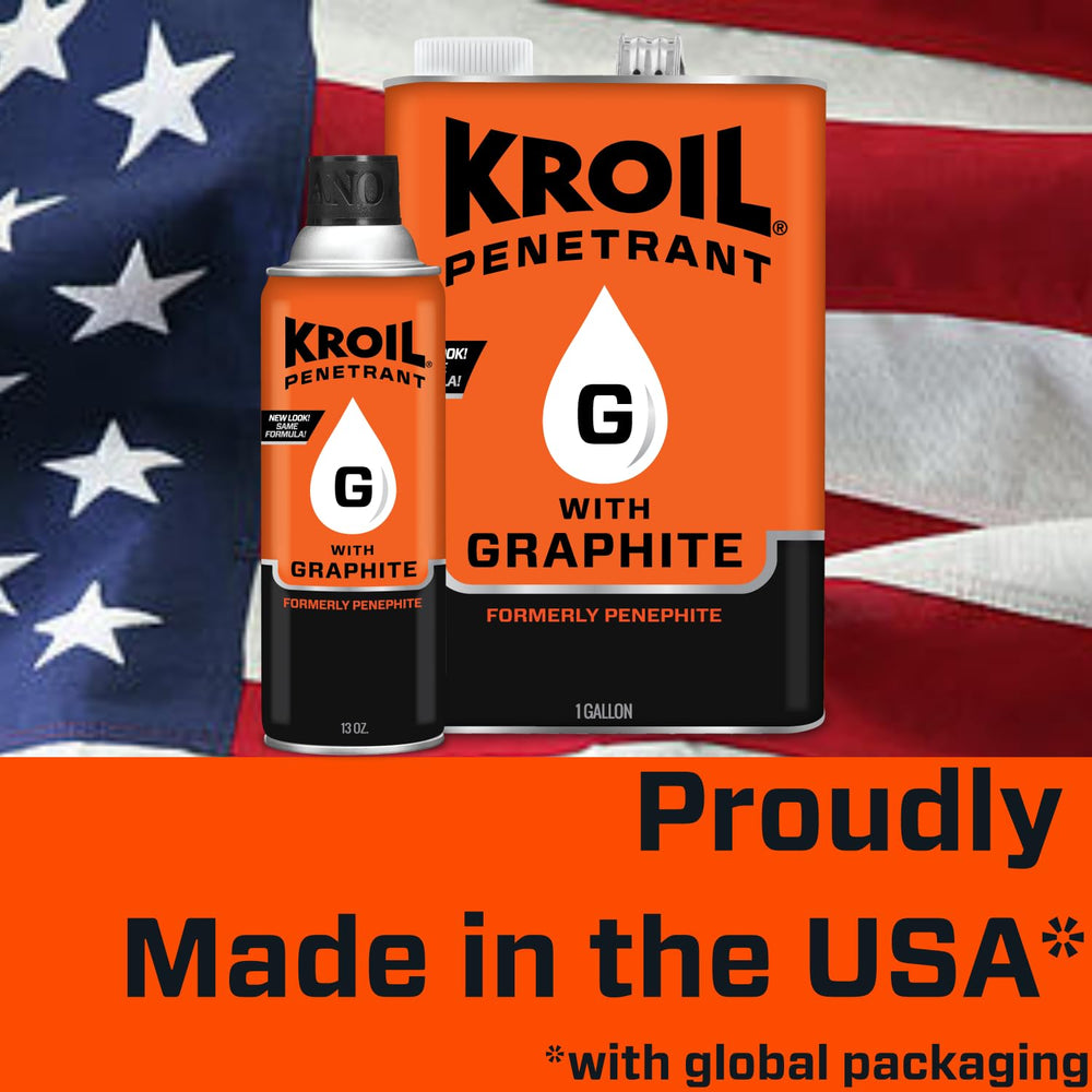 Kroil Penetrant Penephite protects metal surfaces from rust and corrosion over time.