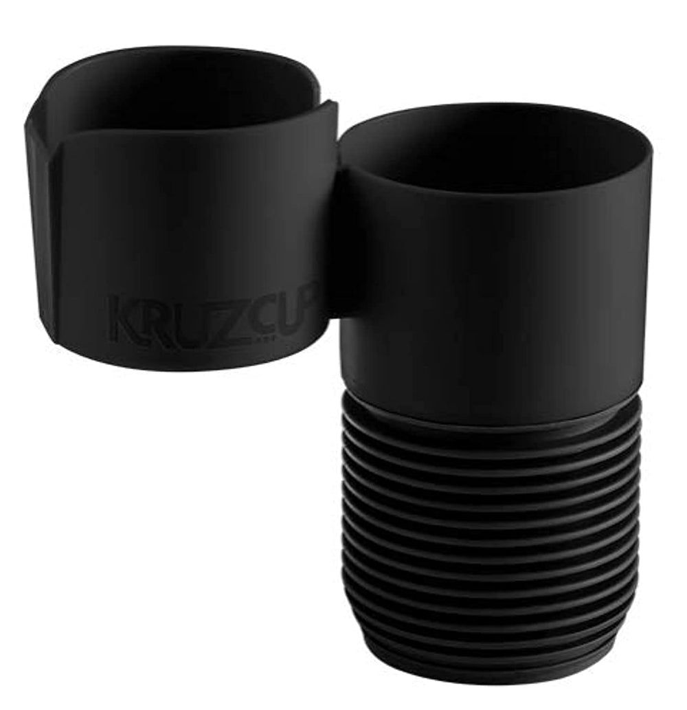 KruzCup Two-Cup Console Organizer installed in car cupholder for extra space