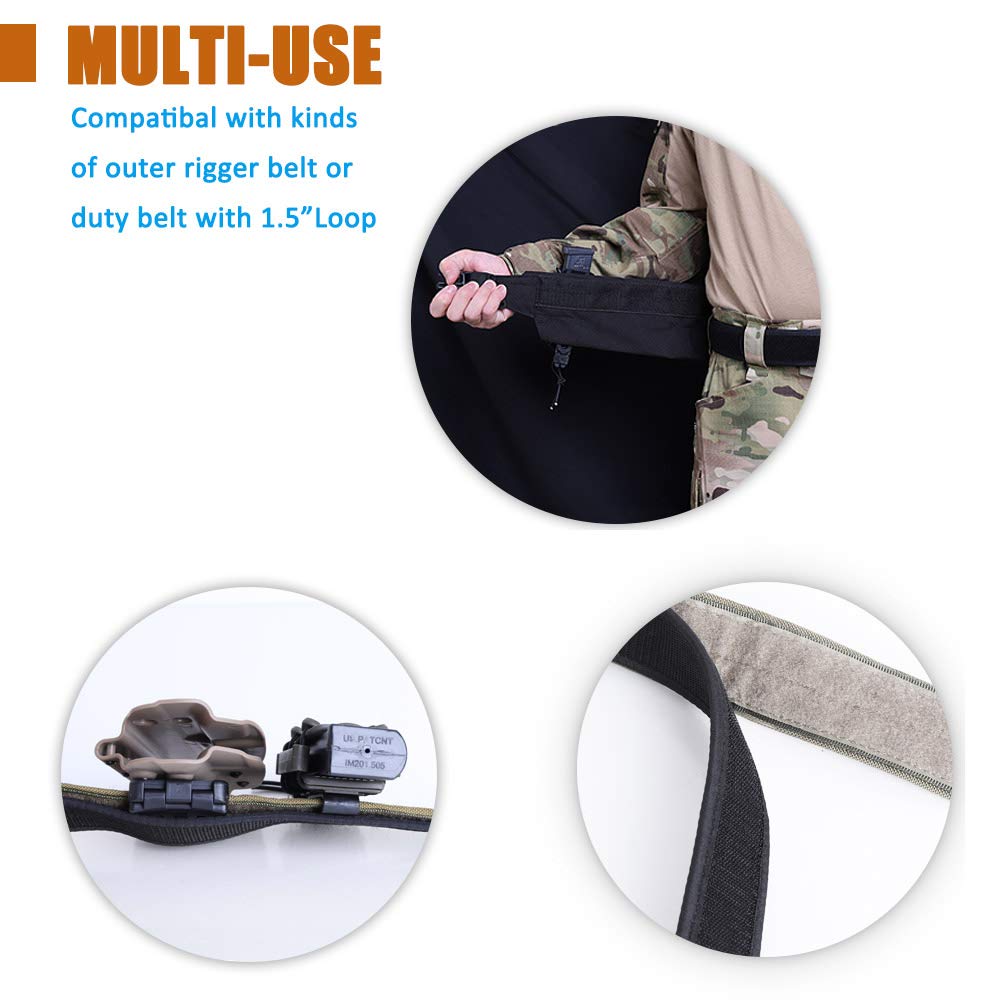 KRYDEX Inner Belt 1.5in Hook Liner size chart view aids correct fitting