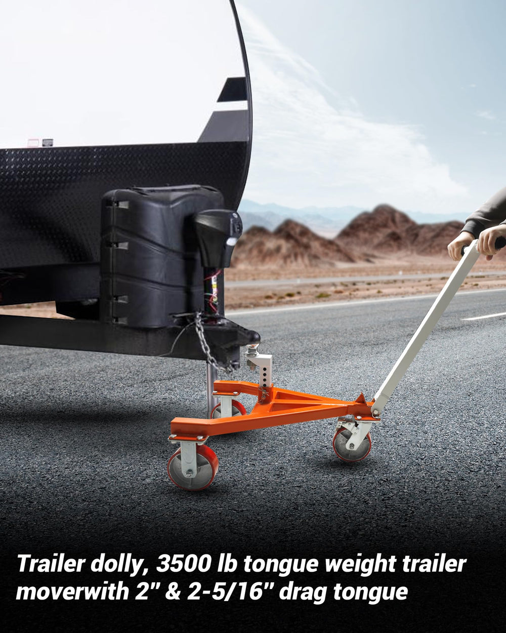 Krysolad trailer dolly adjustable drawbar demonstrates versatile towing setups.