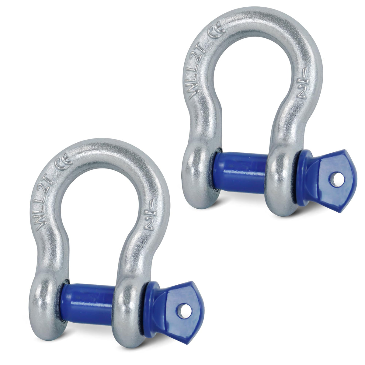 Krytonel 2-pack 5/8 inch D-ring shackle with 3/4 inch pin for secure recovery